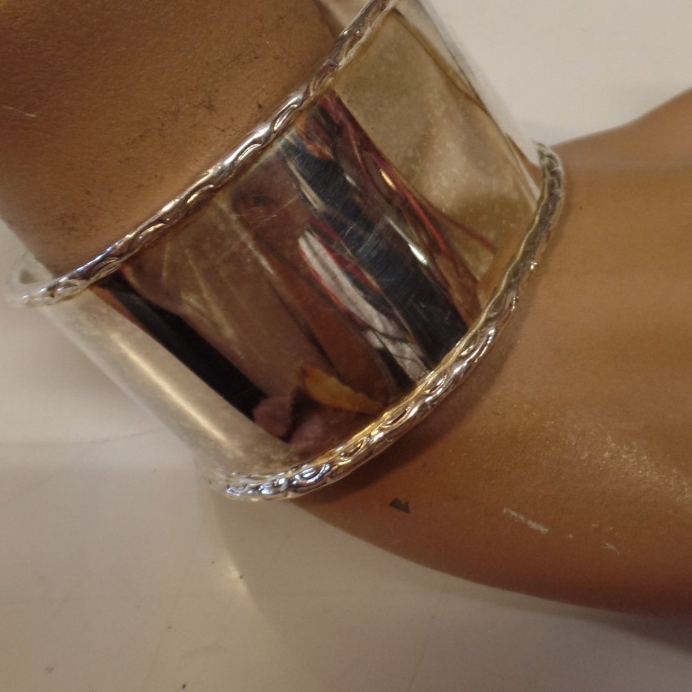 Stainless Steel Cuff Bracelet "N"